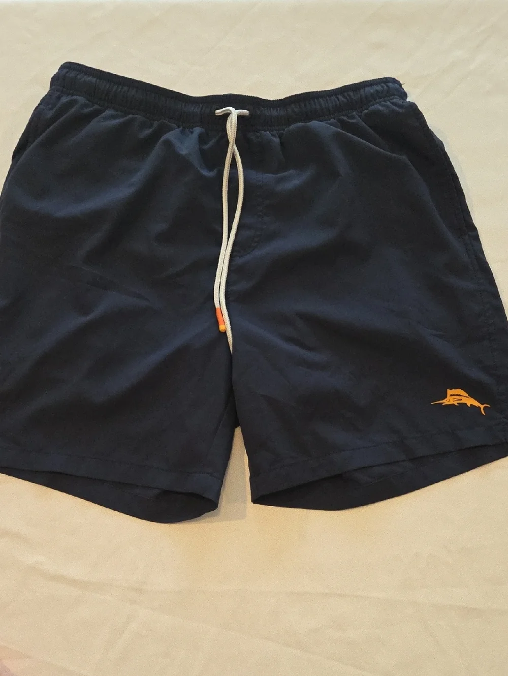 Tommy Bahama Orange Shirt with Navy Script Label